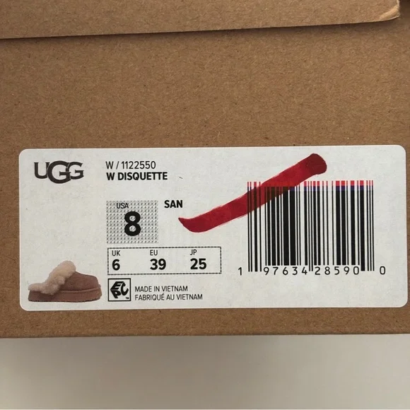 UGG Disquette Slippers Sand 8NEW in Box